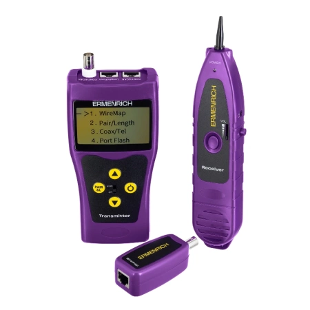 Кабельный тестер Ermenrich NetGeeks NP30, фиолетовый купить по низкой цене | МАКСПРОФИТ