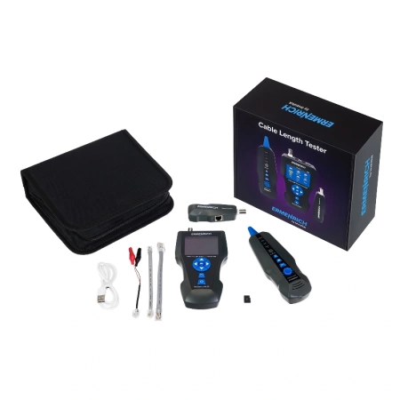 Измеритель длины кабеля Ermenrich NetGeeks NL80, черный купить по низкой цене | МАКСПРОФИТ