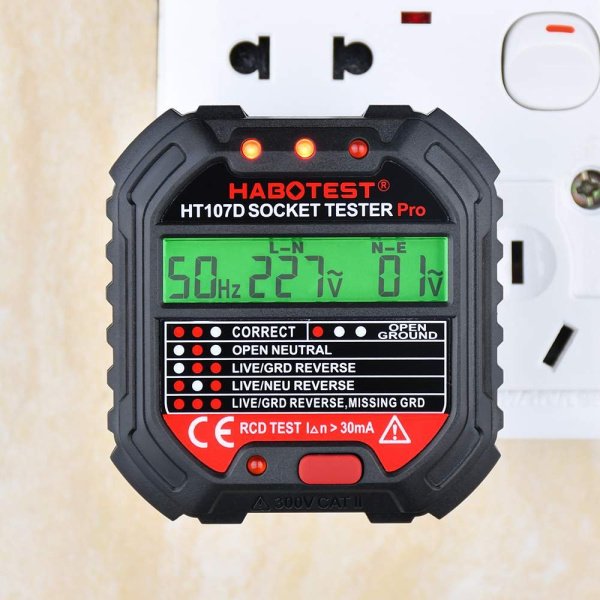 Тестер розеток и УЗО Habotest HT107D купить по низкой цене | МАКСПРОФИТ