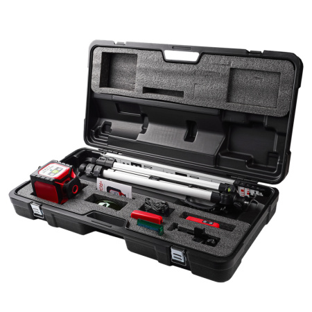 Комплект ротационного нивелира с элевационным штативом RGK SP-100G COMBO купить по низкой цене | МАКСПРОФИТ