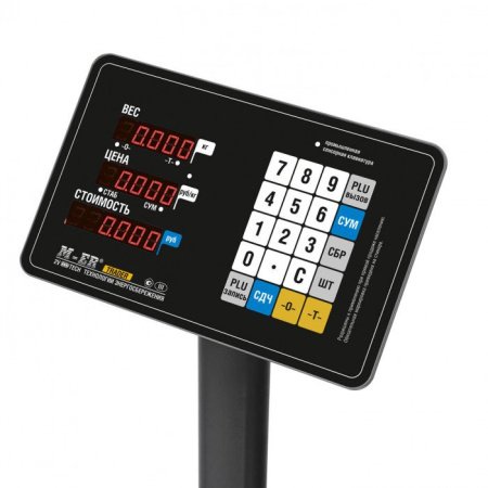 Торговые напольные весы M-ER 333 ACP-60.10/20 "TRADER" с расчетом стоимости LED купить по низкой цене | МАКСПРОФИТ